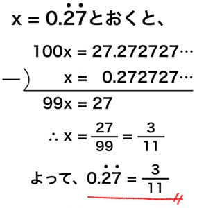 循環小数の表し方 分数に変換する方法 理系ラボ